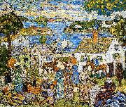 Maurice Prendergast New England Harbor oil